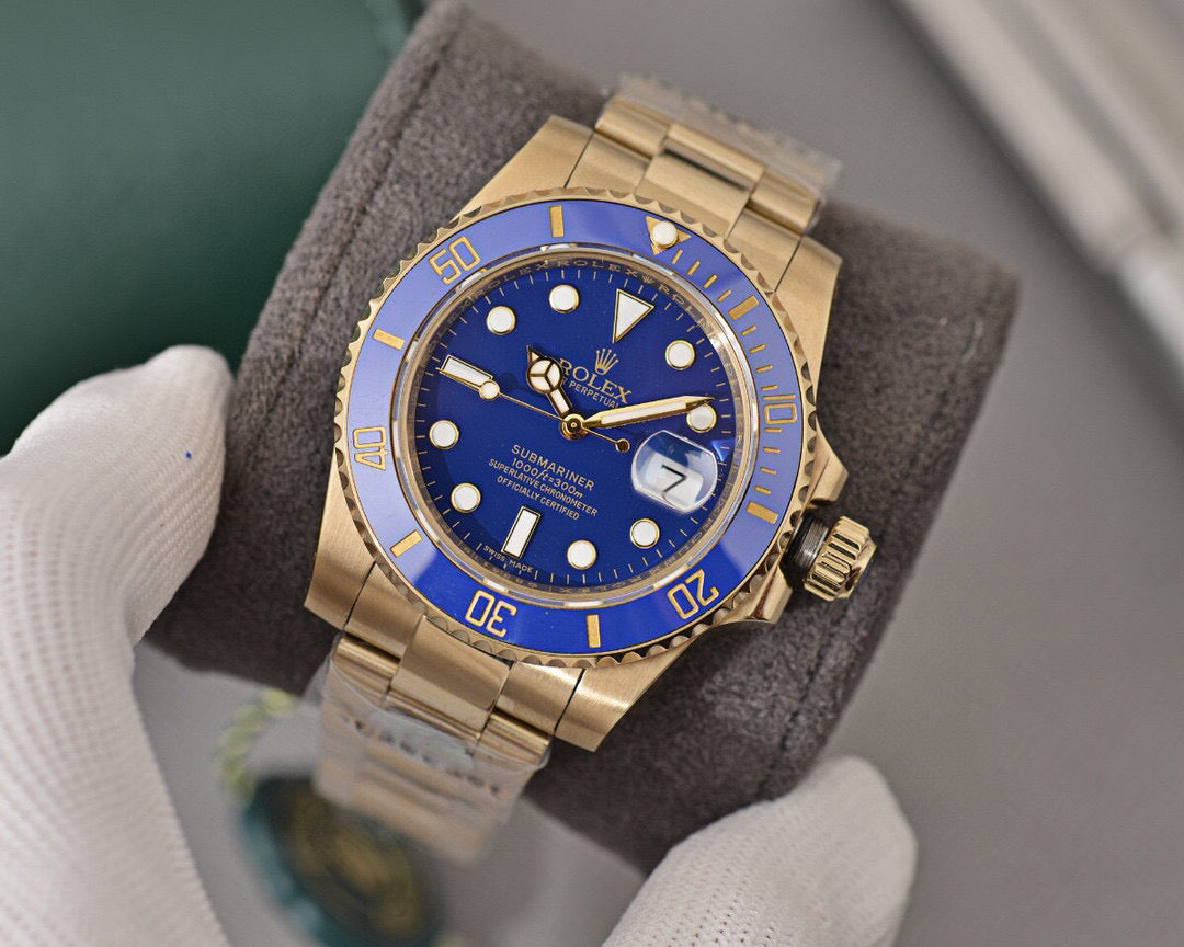 Rolex Submariner 41mm זהב לוח כחול