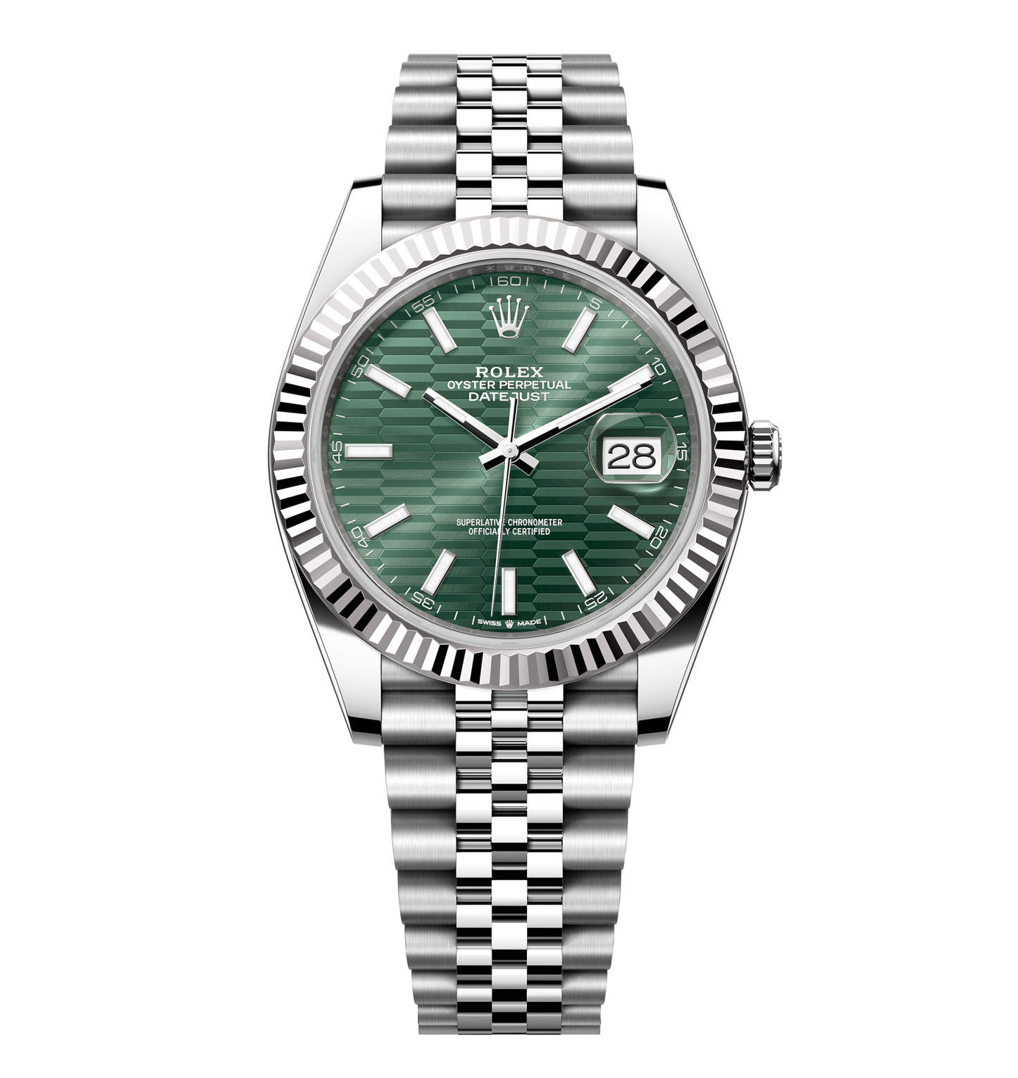 Rolex DateJust 41mm ירוק מוטיף