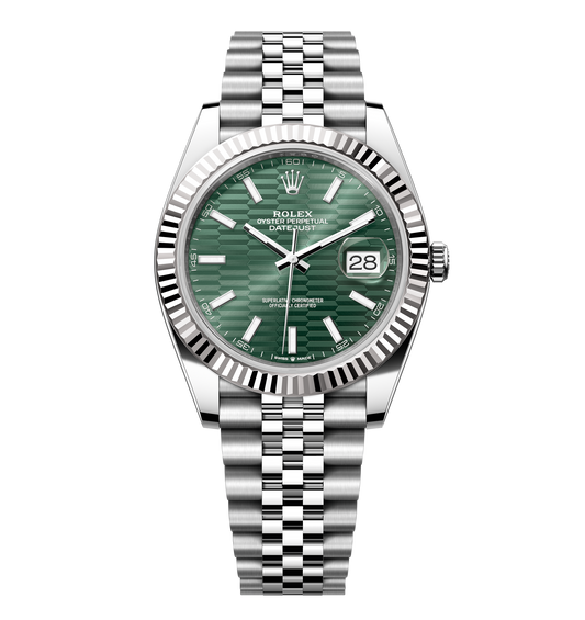 Rolex DateJust 41mm ירוק מוטיף