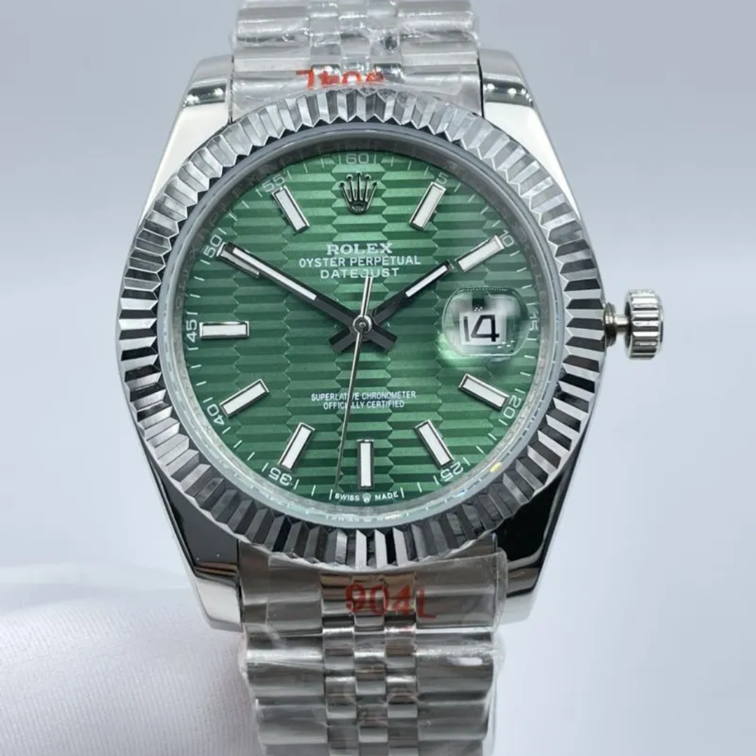 Rolex DateJust 41mm ירוק מוטיף