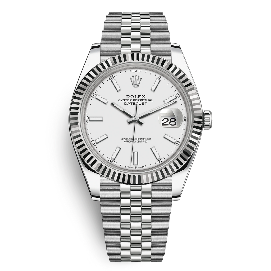 Rolex Datejust 41mm לוח לבן